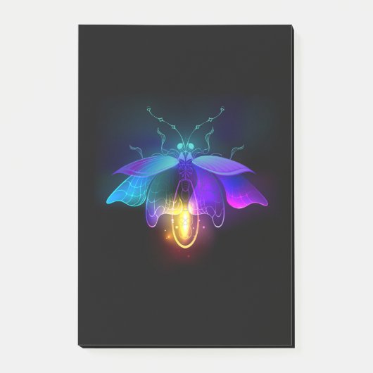 Post-it® Neon Firefly sur noir (Devant)