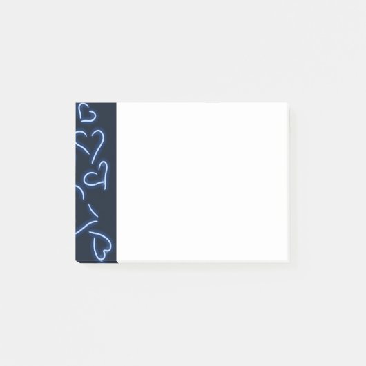 Post-it® Neon Hearts Blue (Devant)