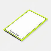 Post-it® Neon Lime Bordure Jaune Professionnel Nom simple (Incliné)