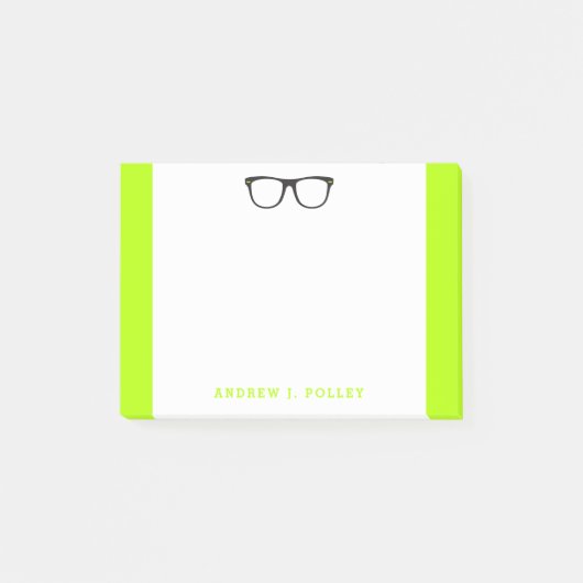 Post-it® Neon Nerdy Lunettes noires sur mesure Post-it (Devant)