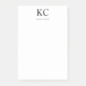 Post-it® Nettoyer le monogramme initial classique simple (Devant)