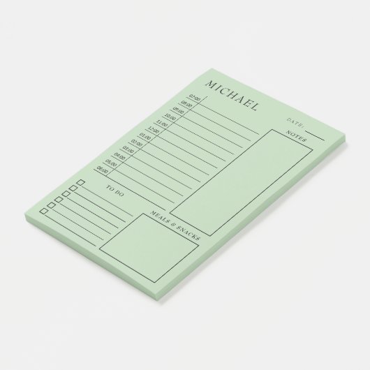 Post-it® Nettoyer le planificateur quotidien vert et noir (Incliné)