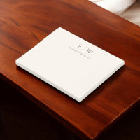 Neutre Élégant Moderne Minimaliste Nom Monogramme