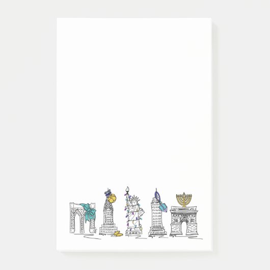 Post-it® New York Hanoukka Bonne Chanukah NYC Holiday (Devant)