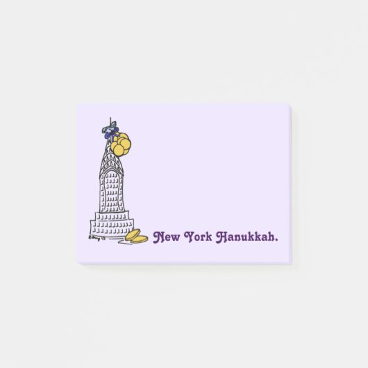 Post-it® New York Hanoukka Chanukah Gelt NYC Holiday (Devant)