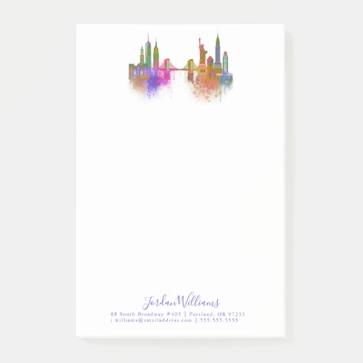 Post-it® New York Skyline - Arc en ciel (Devant)