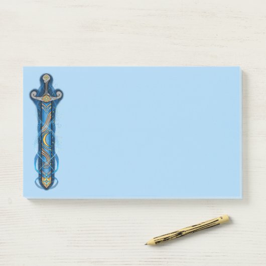 Post-it® Night Sky Sword (Sur un bureau)