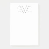 Post-it® N'Importe Quelle Couleur - Bloc-notes moderne Mono (Devant)