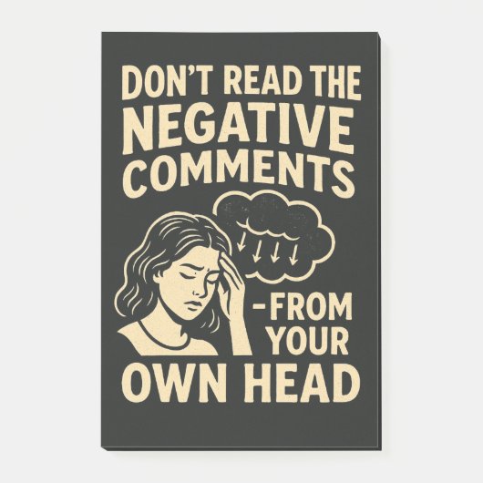 Post-it® N'lisez pas les commentaires négatifs (Devant)