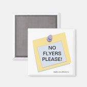 Post-it No Flyers Please Magnet (Recto/Verso)