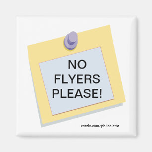 Post-it No Flyers Please Magnet
