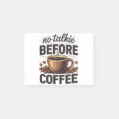 Post-it® No Talkie Before Coffee – Funny Retro Coffee Lover (Devant)
