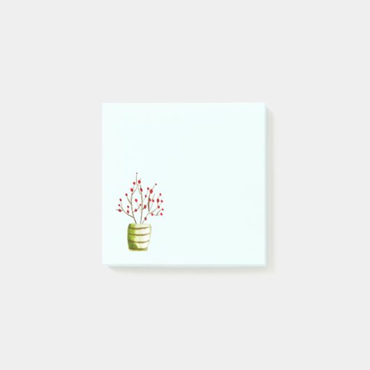 Post-it® Noël à l'aquarelle de Red Berries (Devant)