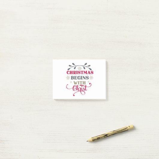 Post-it® Noël commence par le Christ (Sur un bureau)