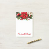 Post-it® Noël de Poinsettias (Sur un bureau)