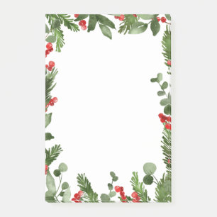 Post-it® Noël des Fêtes de la Berry Rouge Feuille Holly