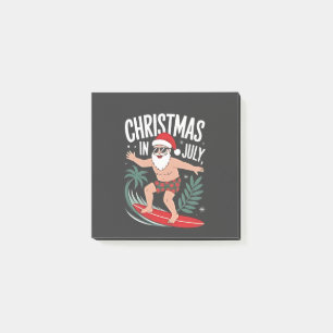 Post-it® Noël en Juillet Funny Surfing Père Noël Vacances