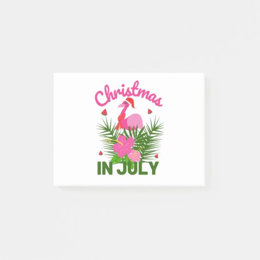 Post-it® Noël en juillet joli été flamingo (Devant)