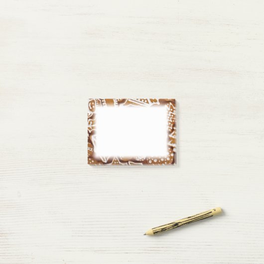 Post-it® Noël Gingerbread Cookies de vacances (Sur un bureau)