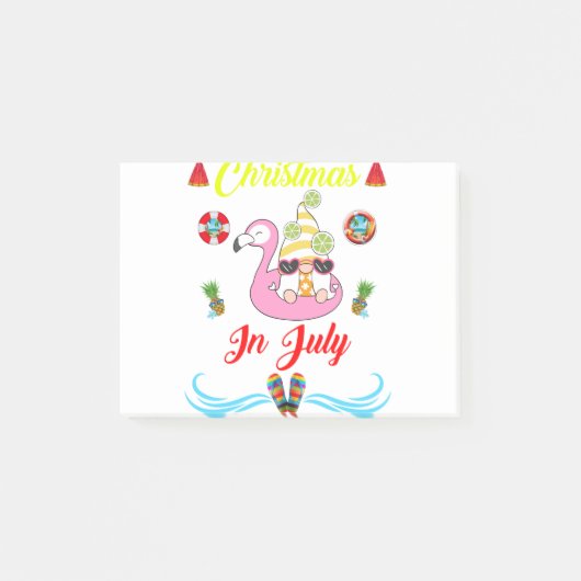 Post-it® Noël Gnomes En Juillet (Devant)