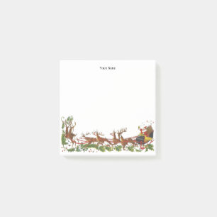 Post-it® Noël Noël Noël Père Noël Sleigh Reindeer frontière