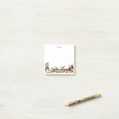 Post-it® Noël Noël Noël Père Noël Sleigh Reindeer frontière (Sur un bureau)