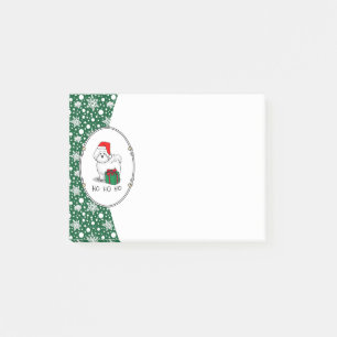 Post-it® Noël Père Noël Bichon Frise Chien mignonne