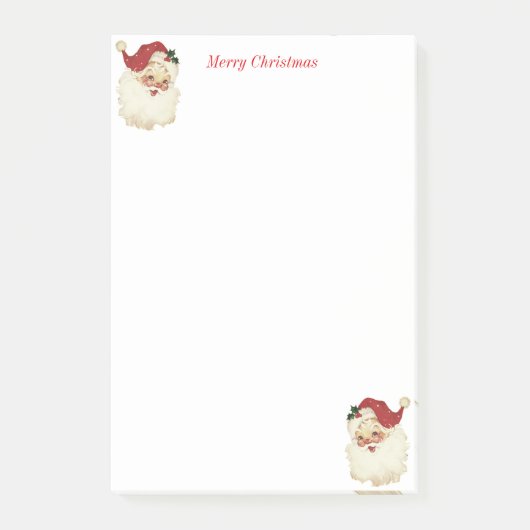 Post-it® Noël Père Noël en blanc (Devant)