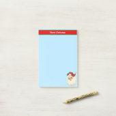 Post-it® Noël Père Noël en bleu clair (Sur un bureau)