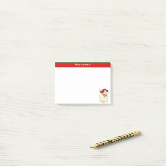 Post-it® Noël Père Noël en rouge et blanc (Sur un bureau)
