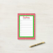 Post-it® Noël personnalisé moderne faisant des emplettes (Sur un bureau)