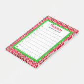 Post-it® Noël personnalisé moderne faisant des emplettes (Incliné)