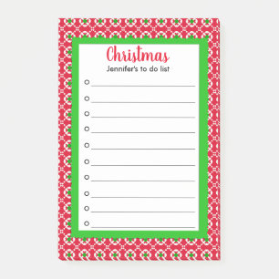 Post-it® Noël personnalisé moderne faisant des emplettes