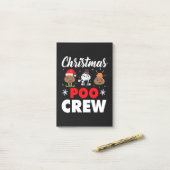 Post-it® Noël Poo Crew vacances amusant Noël Emoji (Sur un bureau)