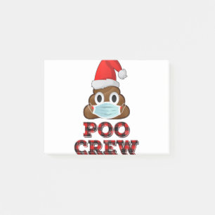 Post-it® Noel Poo maillot visage Masque Poop Emoji Rouge