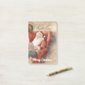 Post-it® Noël rétro Père Noël (Sur un bureau)