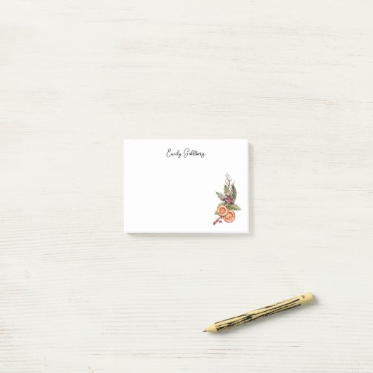 Post-it® Noël rustique Mistletoe (Sur un bureau)