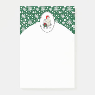 Post-it® Noël Santa Hat Puli Chien (blanc) Mignonne Drôle