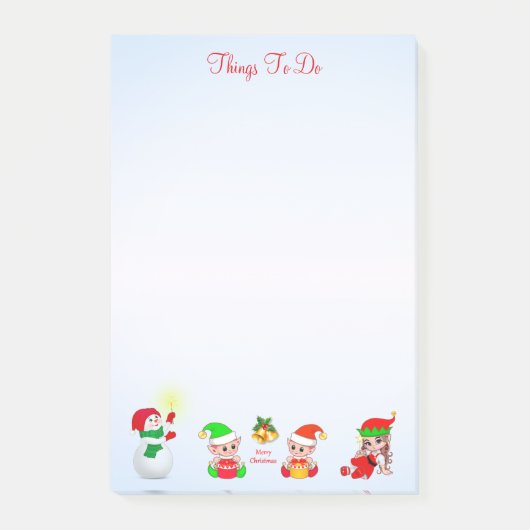 Post-it® Noël Snowman & Elves Que Faire Post-it Pas (Devant)