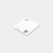 Post-it® Noël, Tortue, Chapeau de Père Noël, Personnalisé (Incliné)