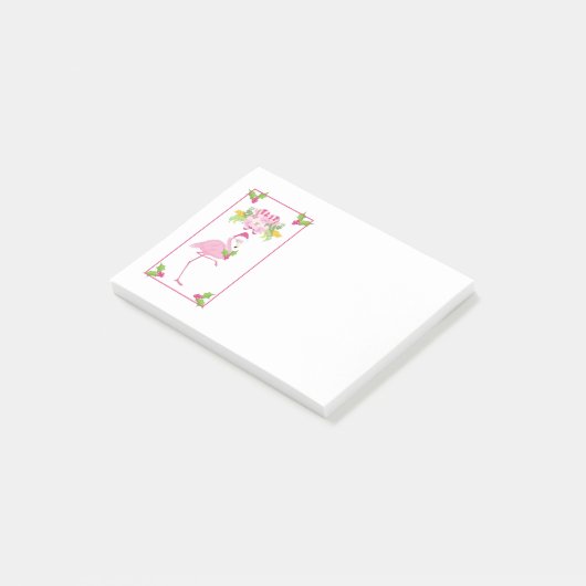 Post-it® Noël tropical Flamant rose rose (Incliné)