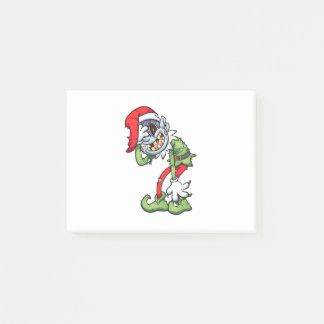Post-it® noël zombie elf avec le sourire malfaisant