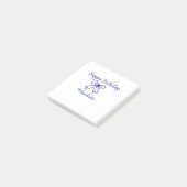 Post-it® Nœud bleu CUTIE AJOUTER NOM BÉBÉ joyeux anniversai (Incliné)