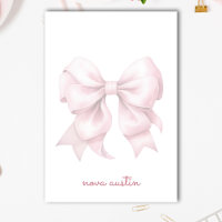 Nœud Rose Tendance Personnalisé Avec Nom Monogramm