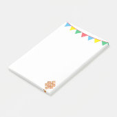 Post-it® Nœud sans fin & drapeaux multicolores (Incliné)