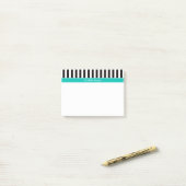 Post-it® Noir blanc bande Turquoise Nom du ruban Monogramme (Sur un bureau)