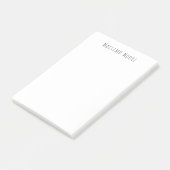 Post-it® Noir Blanc Élégant Simple Formel Nom Propre (Incliné)