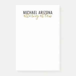 Post-it® Noir & Blanc Minimaliste Simple Plaque