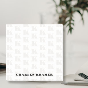 Post-it® Noir Blanc moderne Gras Monogramme initial