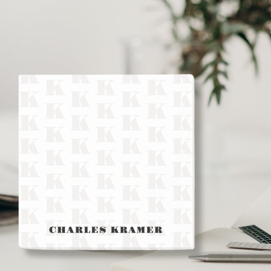 Post-it® Noir Blanc moderne Gras Monogramme initial